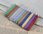 Yoption 12 Color Sealing Wax Sticks with Wicks, Antique Metallic Totem Fire Manuscript Seal Wax for Wax Seal Stamp (12 Metallic Colors)