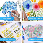 ZSCM 100 Colors Duo Tip Brush Markers Art Pen Set, Artist Fine and Brush Tip Colored Pens, for Adult Coloring Books Christmas Cards Drawing, Note taking Lettering Calligraphy Journaling