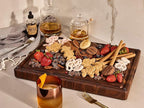 Sonder Los Angeles Alfred Cutting Board Made in USA | Black Walnut End Grain Cutting Board with Non-Slip Feet, Juice Groove, Sorting Compartments | Gift Box Included | 17x13x1.5 in