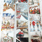 Washi Tape Set,3 Rolls City Landscape Stickers for Journaling,Christmas Washi Tape Stickers for Junk Journal Supplies,Scrapbooking,Notebook,Phone Case,DIY Craft(Victoria)