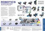 Thames & Kosmos Robotics Workshop Model Building & Science Experiment Kit | Build & Program 10 Robots with Ultrasonic Sensors | Program & Control with App for iOS & Android