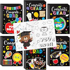 JAPBOR Kindergarten Graduation Coloring Book - 24PCS Mini Preschool Graduate Color Books Bulk for Party Favor, Congrats Grad Small Colour Page for Graduate Gifts Class School Drawing Painting Game