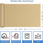 KING MOUNTAIN Canvas Iron on Patch,12"×60",Waterproof 100% Cotton Fabric Repair Patch,Used for Various Sofa,Tent,Clothes,Seats,Suitcases (Flaxen,Waterproof)