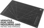XNM Premium Self Healing Cutting Mat - 24 Inches by 36 inches - A1, 3 Layer Quality PVC Construction - Dual Sided, Imperial and Metric Grid Lines - Perfect for Cutting, Sewing, and Crafts