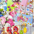 Mystery Pack Decoupage Paper Napkins, 20-ct Assorted Surprise Napkins, Decorative Napkins Easter for Art Craft Junk Journal, 20 Different Designs