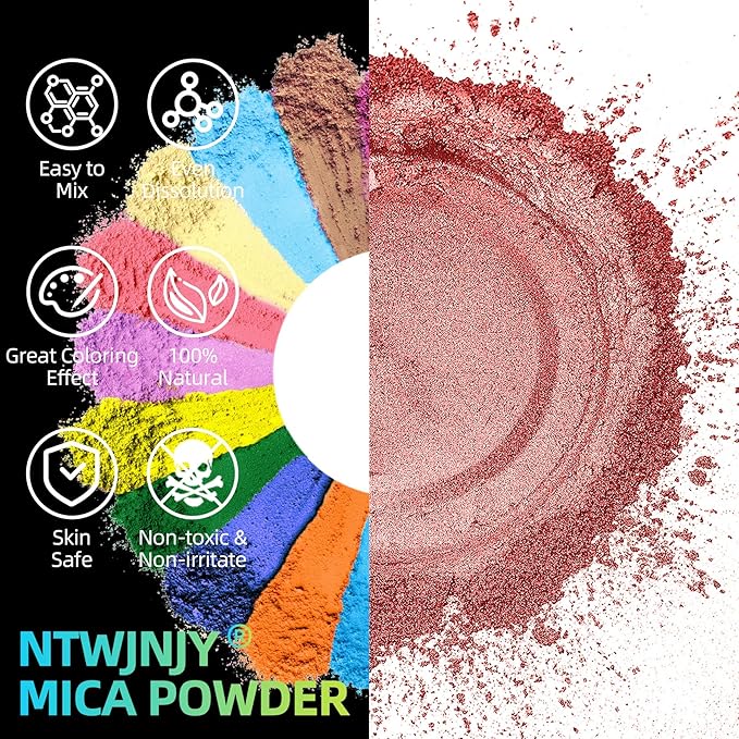 Aristocratic Red Mica Powder, Natural Shimmer Mica Powder for Epoxy Resin/Candle/Soap/Lip Gloss/Slime/Bath Bombs/Quicksand.Car Paint pigments.Candle Dye,Soap Making Dye,Resin dye.(50g/1.7oz)