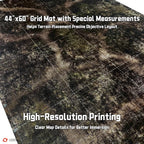 44'' x 60'' Battle Mat Gridded War-Gaming Mat for WHAoS - Made of Synthetic Leather, 1.1mm Thickness (Blighted Gloommoor)
