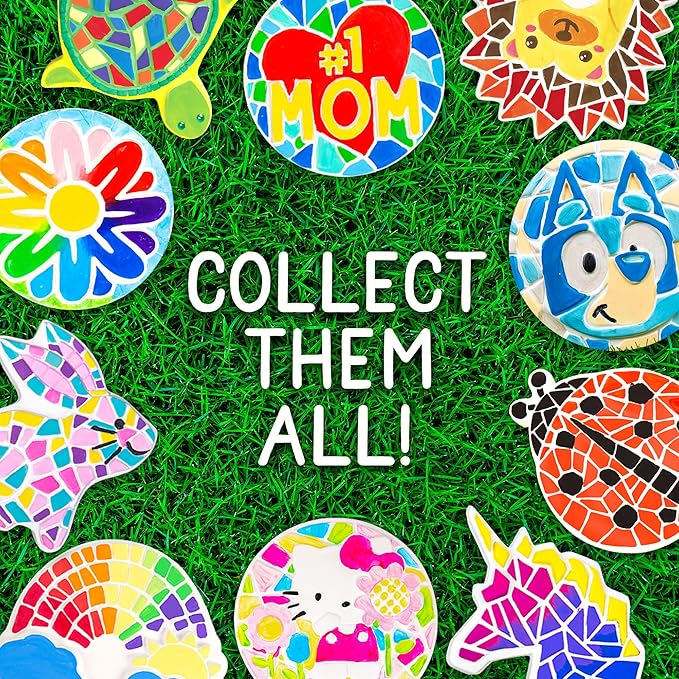 Creative Roots Paint Your Own #1 MOM Stepping Stone, Craft Kits for Kids, Ceramics to Paint, Ages 6+