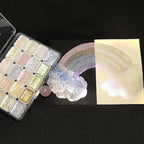 Mini Glitter Watercolor Paint Set, 20 Colors Shimmer Metallic Watercolour Painting Sets, Solid Pearl Water Color Paints for Kids, Adult, 1ml Trial Pack (Aurora)