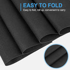 MYFAMIREA 16PCS Cross Stitch Fabric, 4 Sizes Black Aida Cloth 14 Count Craft Embroidery Cloth Classic Reserve Cross Stitch for Home DIY Handmade Needlework Embroidery Decoration, 5.9 to 11.8 inch