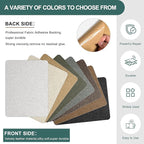 Azobur Couch Patch Repair Fabric,Microfiber Fabric, Self-Adhesive, for Sofa Repair and Upholstery, 2 Pieces, 9.5 x 11 inches (Light Gray)