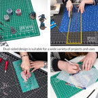 Breman Precision 24x36 Inch Self Healing Cutting Mat - 2-Sided 5-Ply PVC Green/Black Cutting Mats for Crafts, Sewing, Quilting and DIY Projects - Durable and Non-Slip Design with Precise Grid Lines