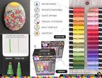 28 Wildflower Colors Acrylic Paint Pens Studio Color Series Markers Set 3mm Medium Tip, Rock Painting, Glass, Mugs, Wood, Metal, Canvas, DIY Projects, Detailing. Non Toxic, Waterbased, Quick Drying