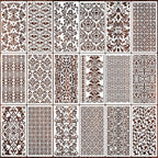 Damask Stencils for Crafts Reusable Texture Stencils Mixed Media Stencil Background Drawing Templates for Painting on Wood Wall Fabrics Crafts Furniture