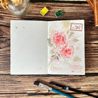 tumuarta Watercolor Sketchbook, 7.5x5, 140 LB, 300GSM, 100% Cotton Paper, Cold Press, 24 Sheets,48 Pages, Watercolor Journal for Use As Travel Sketch Book and Mixed Media Pad On The Go