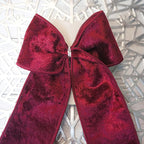 Wine (Burgundy) Velvet Ribbon 2.5 Inch x 10 Yards for Christmas Tree Topper Home Decoration Wreath Gift Wrapping DIY Craft