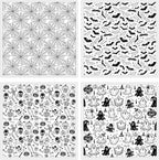 CHGCRAFT 4 Pcs Halloween Elements Polymer Clay Texture Sheets Ghosts Silicone Texture Stamp Skeletons Clay Texture Mat Modeling Pattern Pad Sheets for Jewelry and Earrings Tools, 5.5x5.5 inch