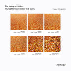 Hemway Polyurethane & Epoxy Resin Glitter 100g / 3.5oz Metallic Crystal Flake Additive for Flooring Jewelry Tumblers Glass Pigment - Chunky (1/40" 0.025" 0.6mm) - Copper Holographic