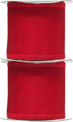 Mandala Crafts Red Burlap Ribbon 3 Inches Wide Jute Ribbons for Crafts - 20 Yds Roll Rustic Burlap Wrap Trim Ribbons for Wreaths Bows Wedding Party Decoration
