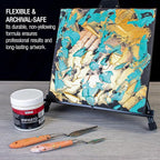 U.S. Art Supply Impasto Clear Acrylic Gel Medium (500ml Tub) - Layering & Extending Acrylic Paint