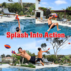 Funwares CatchMaster Water Football Set – Lightweight, Double-Laced Ball + 2 Gloves for Beach, Swimming Pool, or Backyard – All Weather Fun & Active Play for Kids, Teens & Families