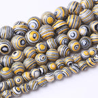 60PCS 6MM Yellow Malachite Beads Stone Beads Energy Healing Beads for DIY Jewelry Bracelet Necklace Making for Jewelry Making 15Inch