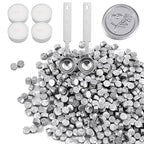Yoption 360 Pcs Silver Octagon Sealing Wax Beads for Wax Seal Stamp with 4 Candles and 1pcs Melting Spoon