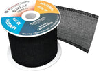 Mandala Crafts Black Burlap Ribbon 3 Inches Wide Jute Ribbons for Crafts - 20 Yds Roll Rustic Burlap Wrap Trim Ribbons for Wreaths Bows Wedding Party Decoration