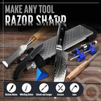 Schaaf Tools Diamond Whetstone Knife Sharpener Complete Kit - Coarse 325/ Fine 1200 Grit, Diamond Sharpening Stone with Non-Slip Base, Chisel Honing Jig & Angle Guide for Knives & Woodworking Tools
