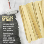 Custom Shop Craft and Paint Sticks - (Pack -100 Sticks) 12" Inch Premium Grade Wood Stirrers/Paddles - Use for Wood Crafts, Mixing Epoxy Resin or Paint, Garden Sign Posts