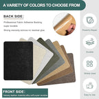 Azobur Couch Patch Repair Fabric,Microfiber Fabric, Self-Adhesive, for Sofa Repair and Upholstery, 2 Pieces, 9.5 x 11 inches (Black)