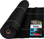 Woven Geotextile Fabric for Driveway and Road Stabilization, Construction Underlayment, Erosion Control, Commercial Grade 50 Year for Gravel Roads and Pavers (17.5x60) Ships Folded
