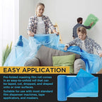 Dura-Gold 72" x 59' Pure Blue Pre-Folded Masking Film, (3 Pack) Painters Plastic Roll (0.4 Mil), Pull Down Drop Sheet, Pre-Folded Plastic Sheeting for Painting Protection on Auto, Walls, Furniture