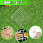 2Pcs Clear Stamp Blocks Set, Square 4 x 4 Inch Acrylic Blocks for Stamping With Grid Lines, Scrapbooking Crafts Tools