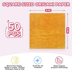Textured Origami Paper 6x6 Inches - 50 Sheets Durable and tear-resistant with Artistic Patterns - Premium Craft Paper for Beginners & Experts, Ideal for Scrapbooking, Card Making and DIY Crafts