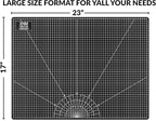 XNM Premium Self Healing Cutting Mat - 18 Inches by 24 inches - A2, 3 Layer Quality PVC Construction - Dual Sided, Imperial and Metric Grid Lines - Perfect for Cutting, Sewing, and Crafts