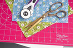 The Quilted Bear Rotating Cutting Mat 12" x 12" - Locking & Rotating Self Healing Cutting Board for Sewing, Fabric & Quilting - 360 Degree Sewing Supplies Mat for Craft Table (Pink)