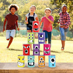 JOYIN 13 Pcs Carnival Bean Bag Toss, Knockdown Can Game Set, Holiday & Birthday Party Games, Outdoor Lawn Yard Activity for Kids Party Favors, Easter Egg Hunt for Classroom Gifts (Monster Style)