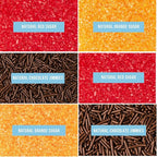 Sweets Indeed Natural Fall Sprinkles 6-Cell Jar – 2.75 oz | Dye-Free Chocolate Jimmies & Red & Orange Sanding Sugars | Autumn & Thanksgiving Cupcake & Cookie Decorations