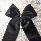 Black Velvet Ribbon 2.5 Inch x 10 Yards for Christmas Tree Topper Home Decoration Wreath Gift Wrapping DIY Craft