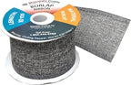 Mandala Crafts Gray Burlap Ribbon 2.5 Inches Wide Jute Ribbons for Crafts - 20 Yds Roll Rustic Burlap Wrap Trim Ribbons for Wreaths Bows Wedding Party Decoration