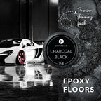 MEYSPRING Charcoal Black Mica Powder for Epoxy Resin - 50 Grams - Great for Resin Art and UV Resin - Epoxy Resin Color Pigment