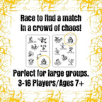 Match Mob – Fast-Paced 1-Minute Party Game for Large Groups – Hilarious Chaotic Charades – Quick & Easy Party Games for Adults, Teens & Kids – Ages 7+ for 3-16+ Players