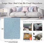 KING MOUNTAIN Fine Linen Fabric Patches, Self-Adhesive, 8x11 inch, 2 PCS, Multi Color, For Linen Sofa and Clothes Repair (Blue Grey, 8" x 11" - 2PCS)