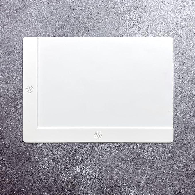 Waffle Flower 6x9 Media Mat - Matte White Silicone Craft Mat w/Bag for Ink Blending. Non-Slip, Waterproof, Heat-Resistant, Non-Stick and Non-Reflective. 6 x 9 inch Open Edge for Bigger Media Sizes.
