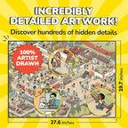 Odd Pieces Jigsaw Puzzles 1000 Pieces - Magic Mystery Story Secret Ending Puzzle - Perfect Game Night for Adults & Kids - Cat Dog Cartoon Theme (Snack Attack)