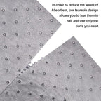 A A IN 2 Pack Oil Absorbent Pads Roll, Oil Maintenance Mat Roll for All-Purpose Use, Gray, 150' L x 15" W