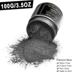 Black Mica Powder Pigment (100g) -Cosmetic Grade Metallic Mica Powder for Epoxy Resin, Lip Gloss, Soap,Candle Making, Bath Bombs,Tumblers, Jewelry, Dyes, and DIY Crafting Projects(Black, 3.5oz)