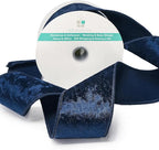 Navy Velvet Ribbon 2.5 Inch x 10 Yards for Christmas Tree Topper Home Decoration Wreath Gift Wrapping DIY Craft