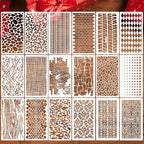 Stencils for Crafts Reusable Texture Stencils for Painting Background Stencil Drawing Templates for Wood Canvas Furniture Scrapbooking
